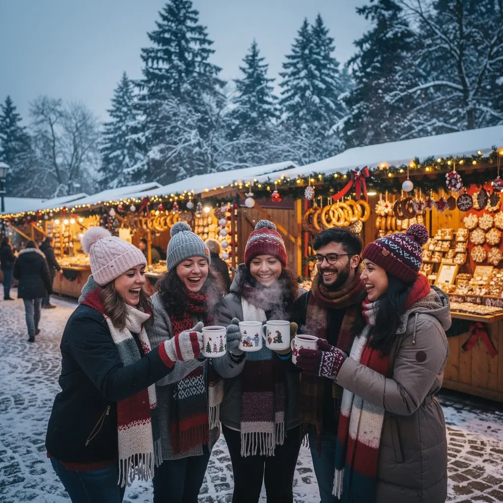 Eine Gruppe von Touristen erkundet ein historisches Museum in Deutschland.